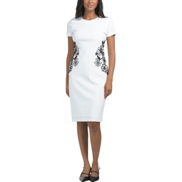 KARL LAGERFELD Soutache Mini Sheath Dress - Picture 1 of 4
